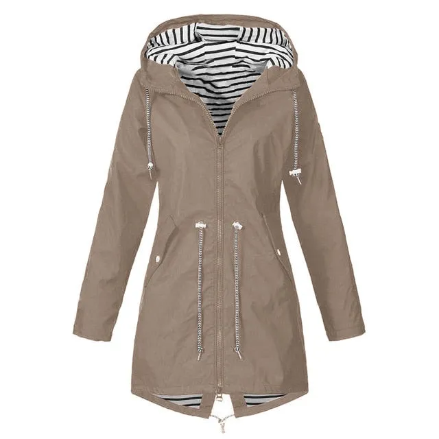 2020 New Women's Solid Rain Jacket