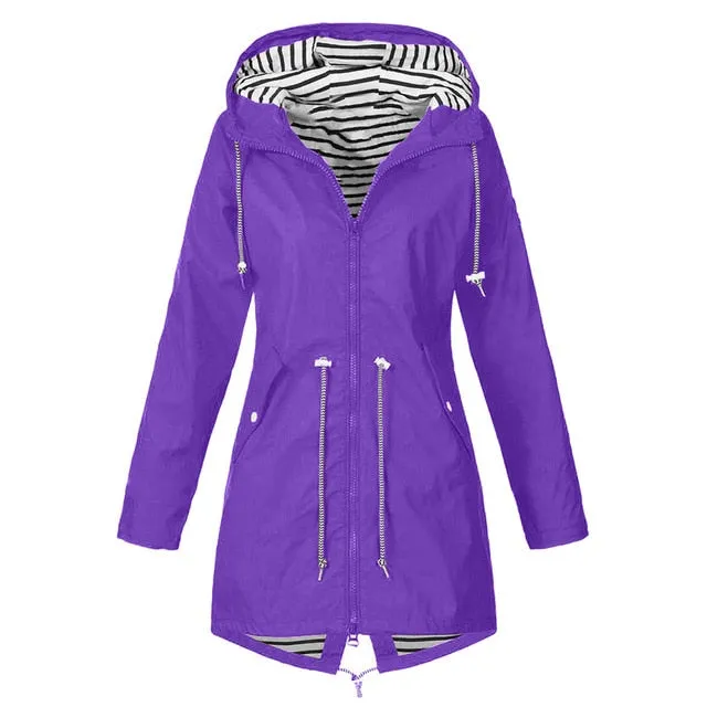 2020 New Women's Solid Rain Jacket