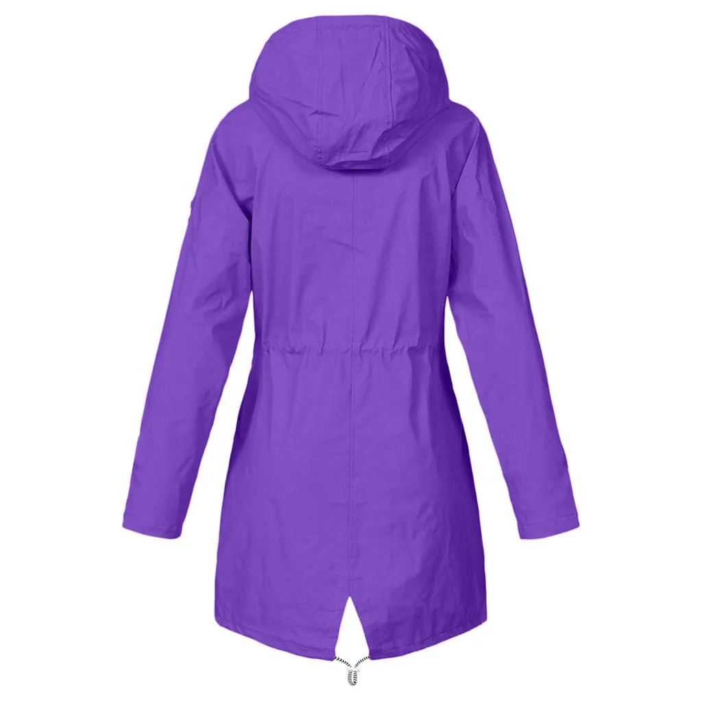2020 New Women's Solid Rain Jacket