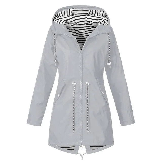2020 New Women's Solid Rain Jacket