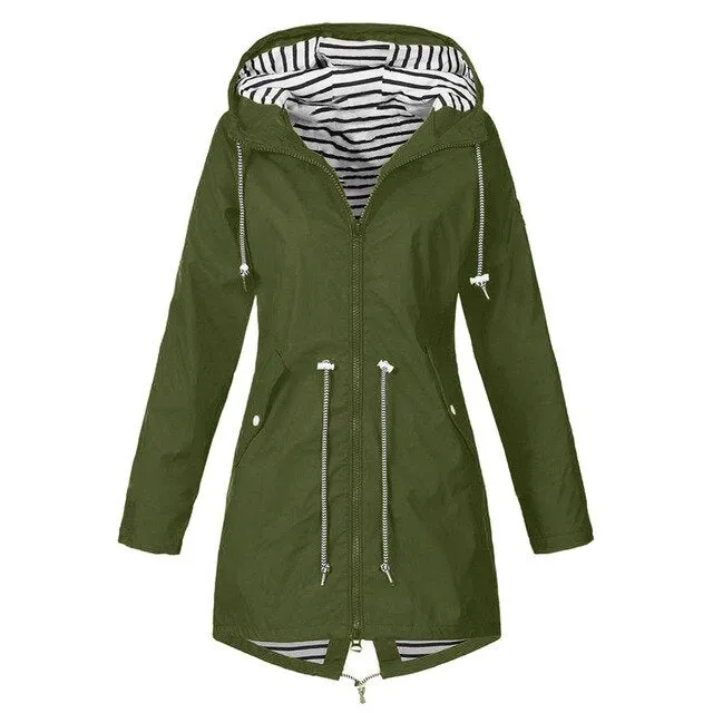 2020 New Women's Solid Rain Jacket