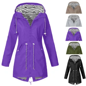 2020 New Women's Solid Rain Jacket