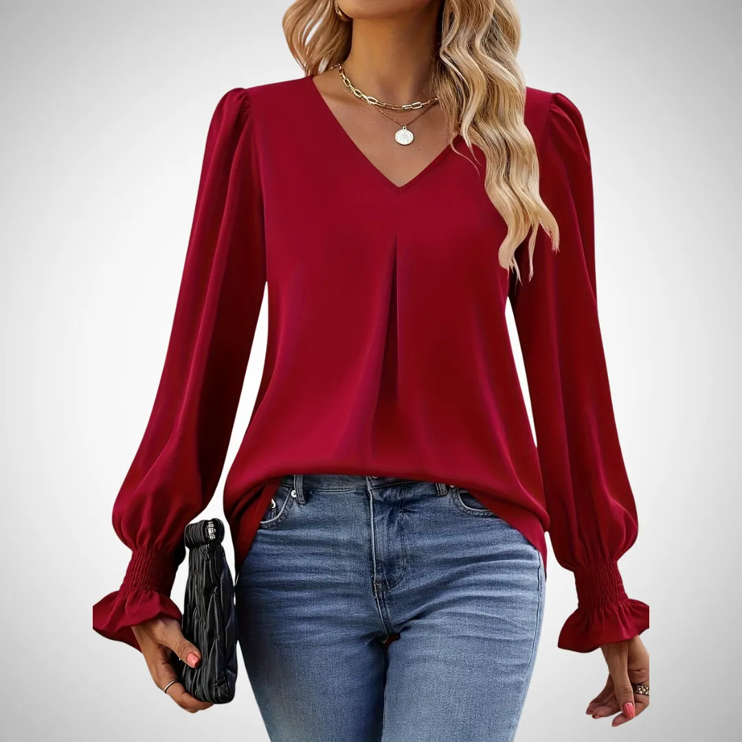 Anastasia Graceful V-Neck Blouse