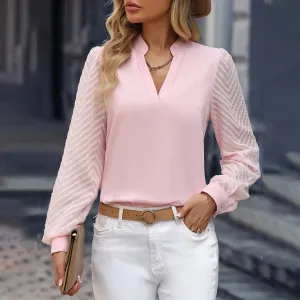 Anya | Glamorous Chiffon Long-sleeve Blouse