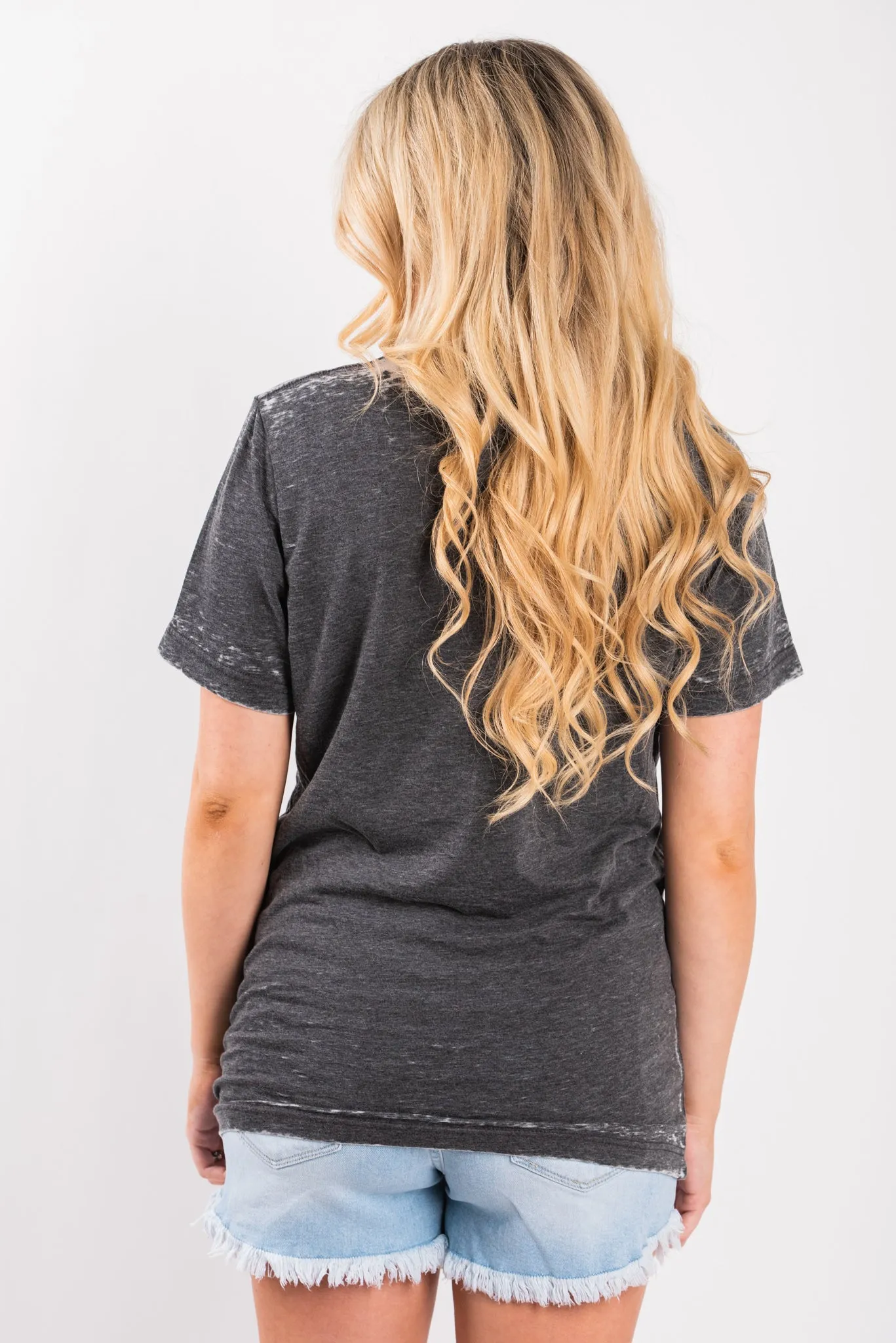 Baby Mama script unisex short sleeve t-shirt acid wash grey