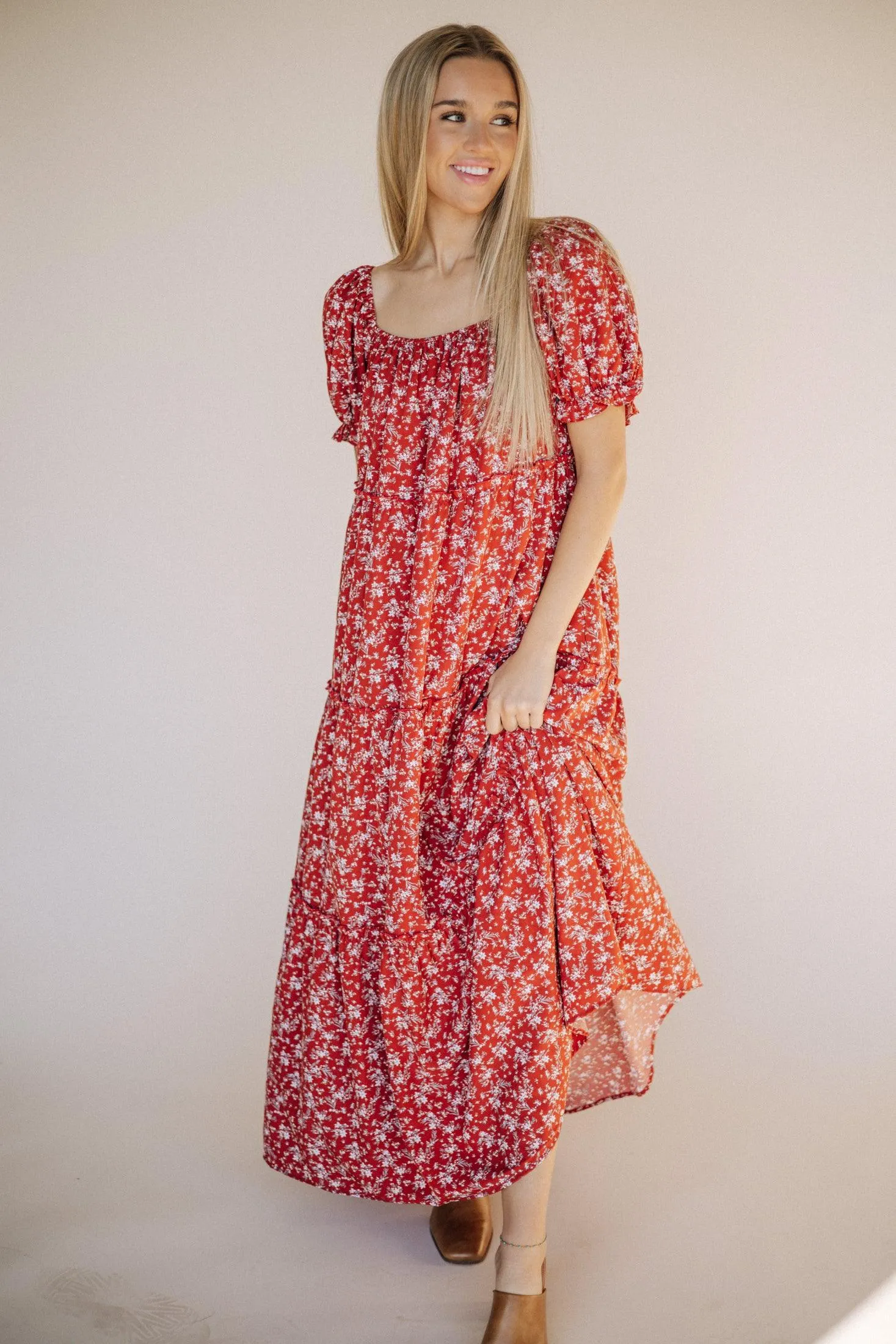 Bella Maxi Dress in Red