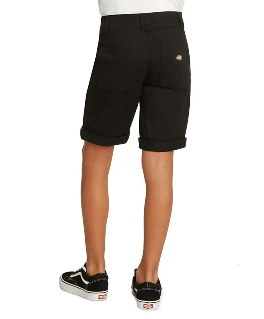 Big Boys Utility Short Black Relaxed Pockets Durable Twill