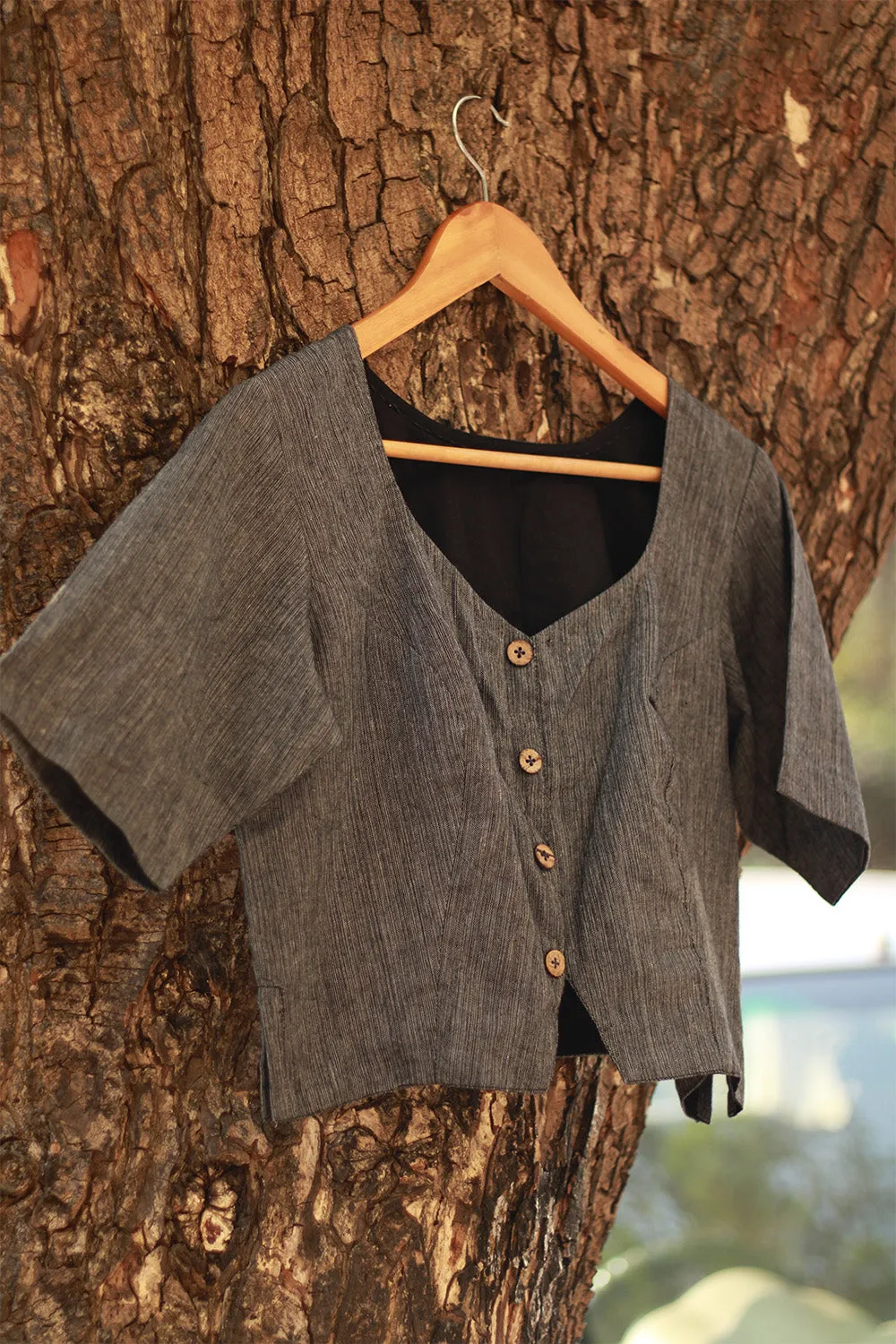 Blouse | Front Buttoned | Simply Grey