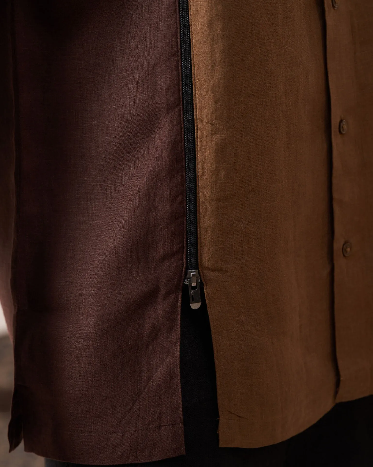 Bronze Horizon Pure Linen Designer Shirt