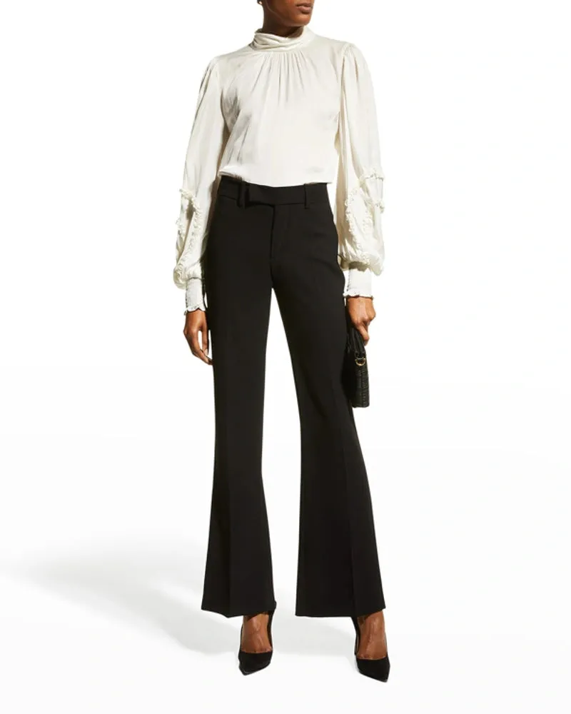 Carissa Mock Neck Blouse - Cream