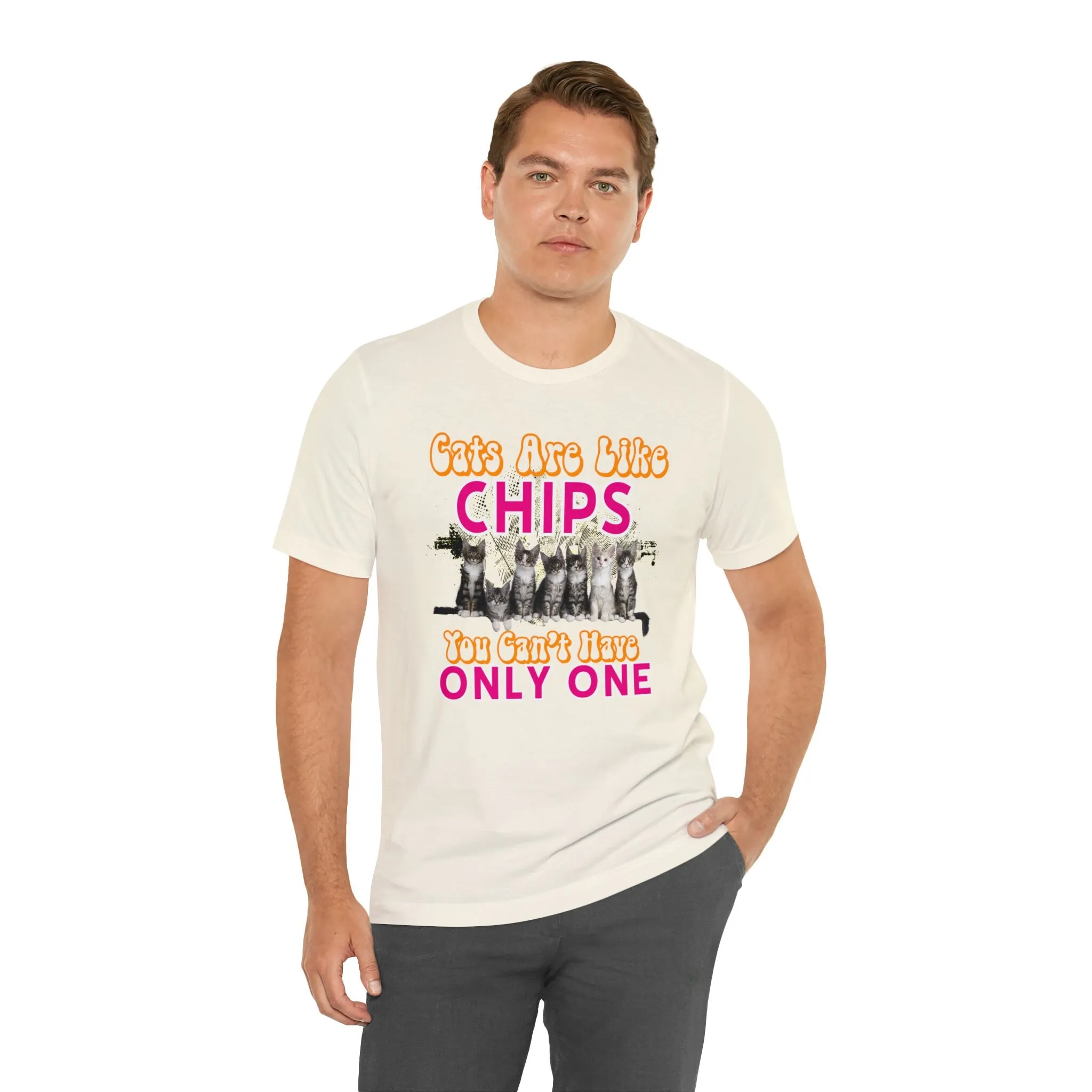 Cats are Like Chips T-Shirt | designs | Etsy tee shirts | Teen Fashion Cute Summer Clothe | Graphic tees
