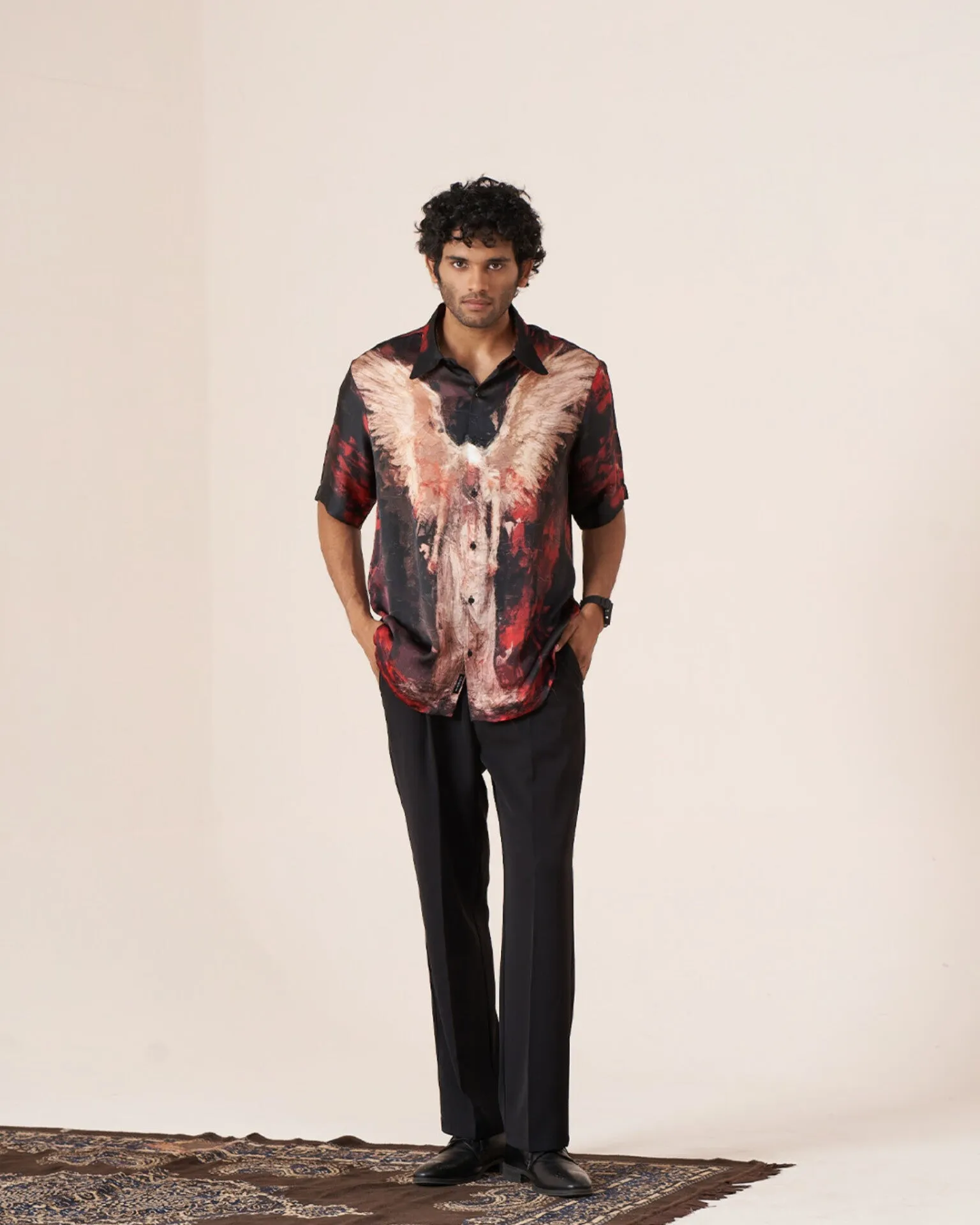 Celestial Wings Pure Bemberg Satin Short Sleeve Shirt