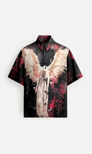 Celestial Wings Pure Bemberg Satin Short Sleeve Shirt