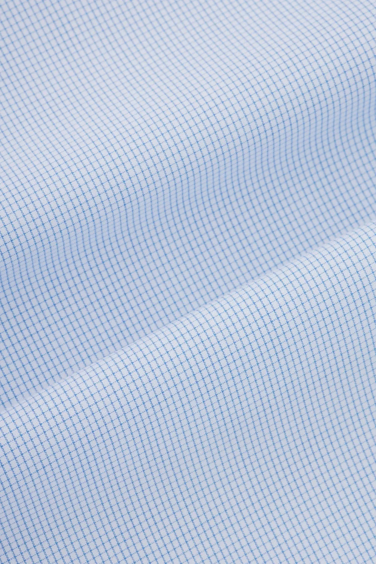 Checked Light-Blue & White Bamboo Classic Shirt