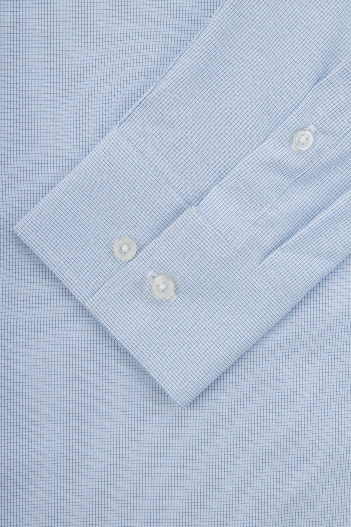 Checked Light-Blue & White Bamboo Classic Shirt