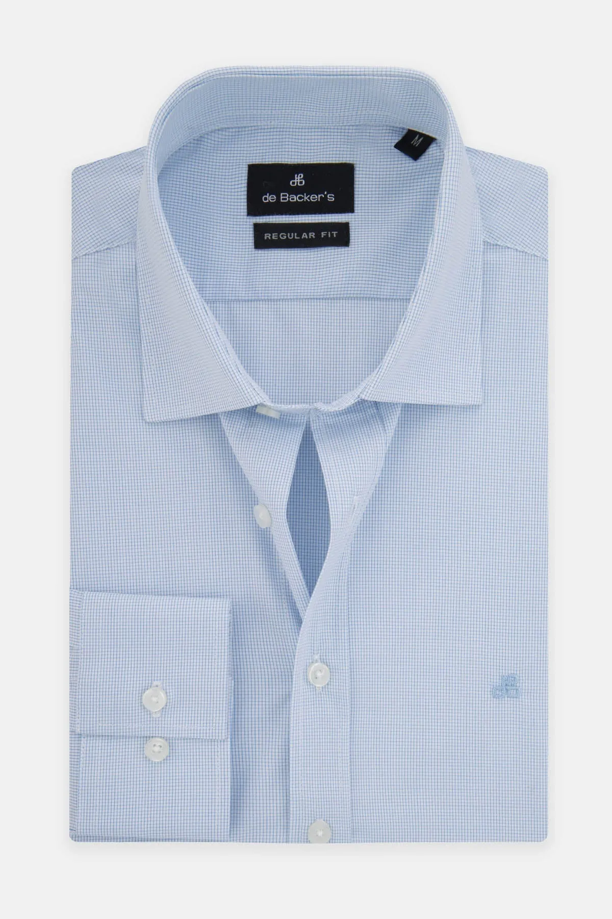 Checked Light-Blue & White Bamboo Classic Shirt