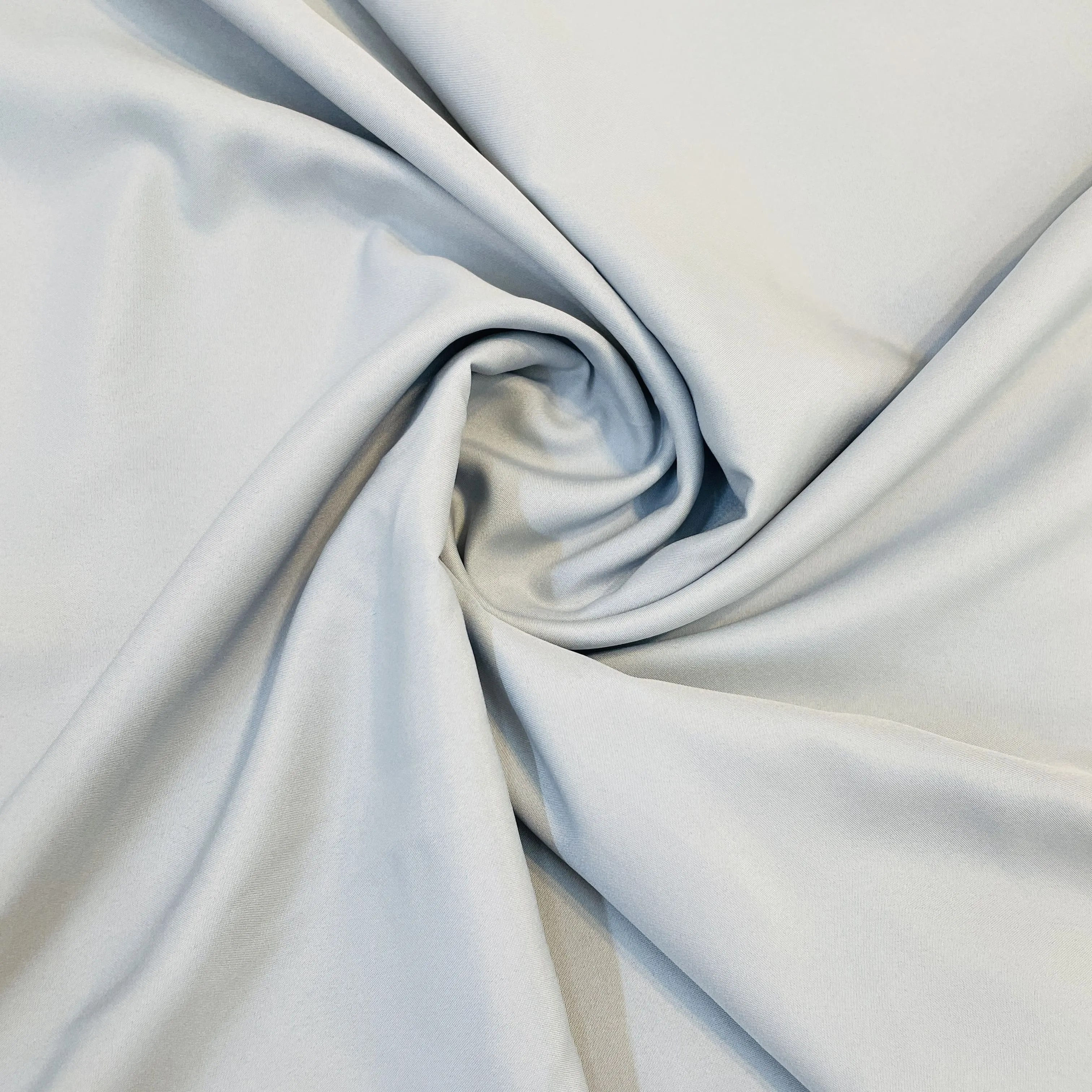 Cloud Grey Solid Malai Crepe Fabric 13212