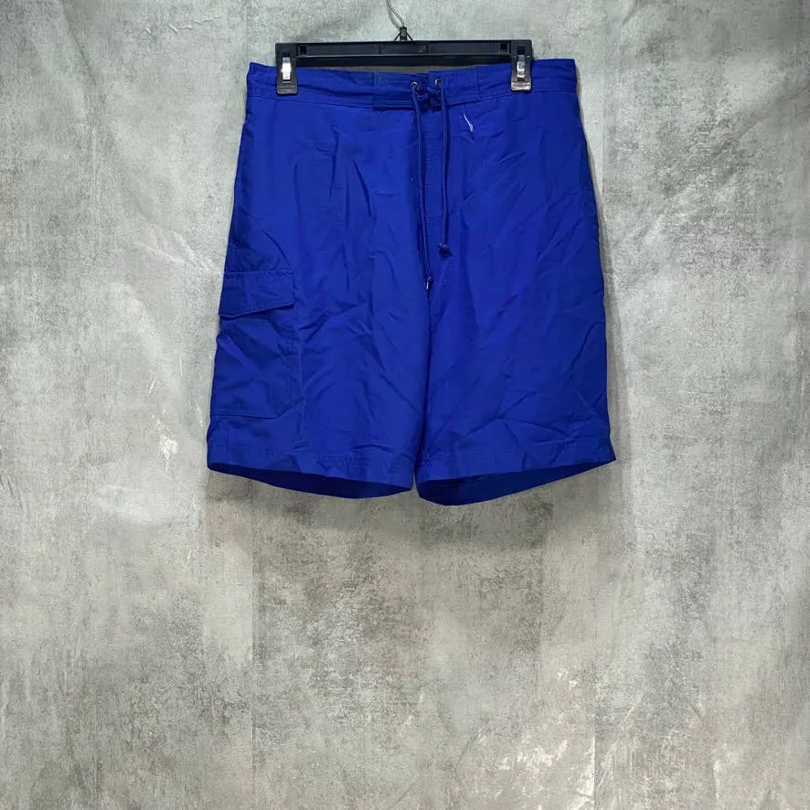 CLUB ROOM Blue Solid Quick Dry Board Shorts SZ S
