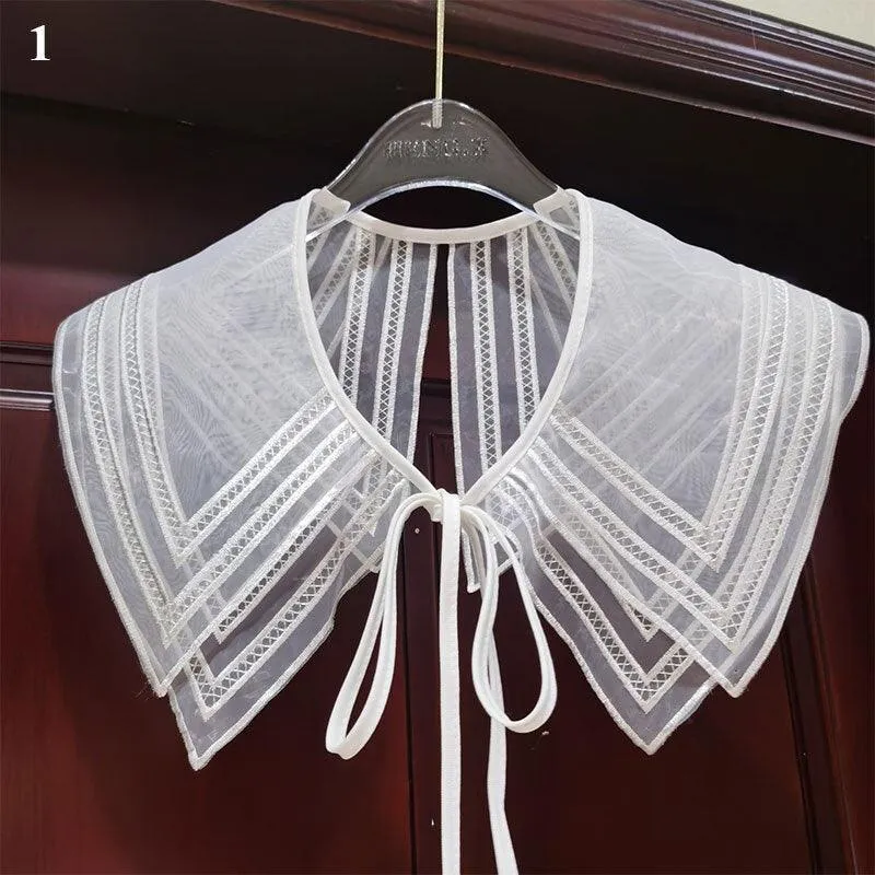 Collar Artifact White Lace Fake Collar Younger Peter Pan Collar Korean Style Versatile Fake Collar Outer Matching Skirt Shawl