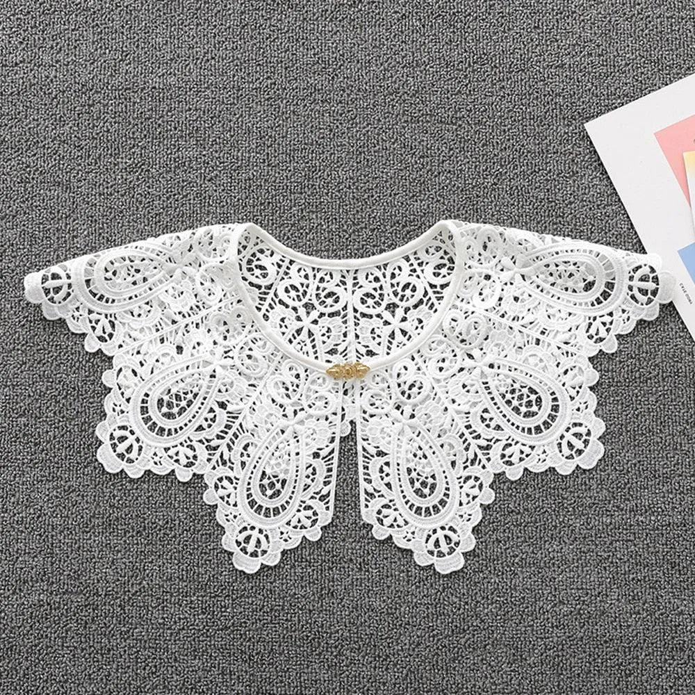 Collar Artifact White Lace Fake Collar Younger Peter Pan Collar Korean Style Versatile Fake Collar Outer Matching Skirt Shawl