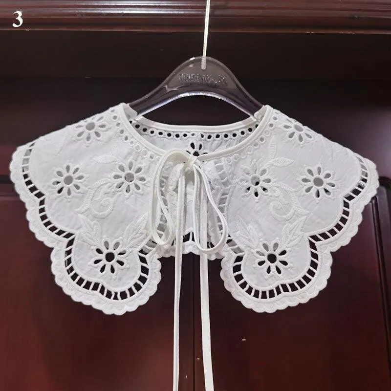 Collar Artifact White Lace Fake Collar Younger Peter Pan Collar Korean Style Versatile Fake Collar Outer Matching Skirt Shawl