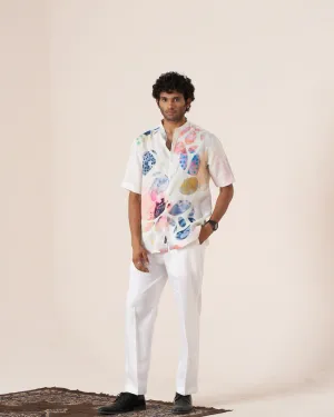 Color Splash (Pure Linen Short Sleeve Shirt)  AddysForMen