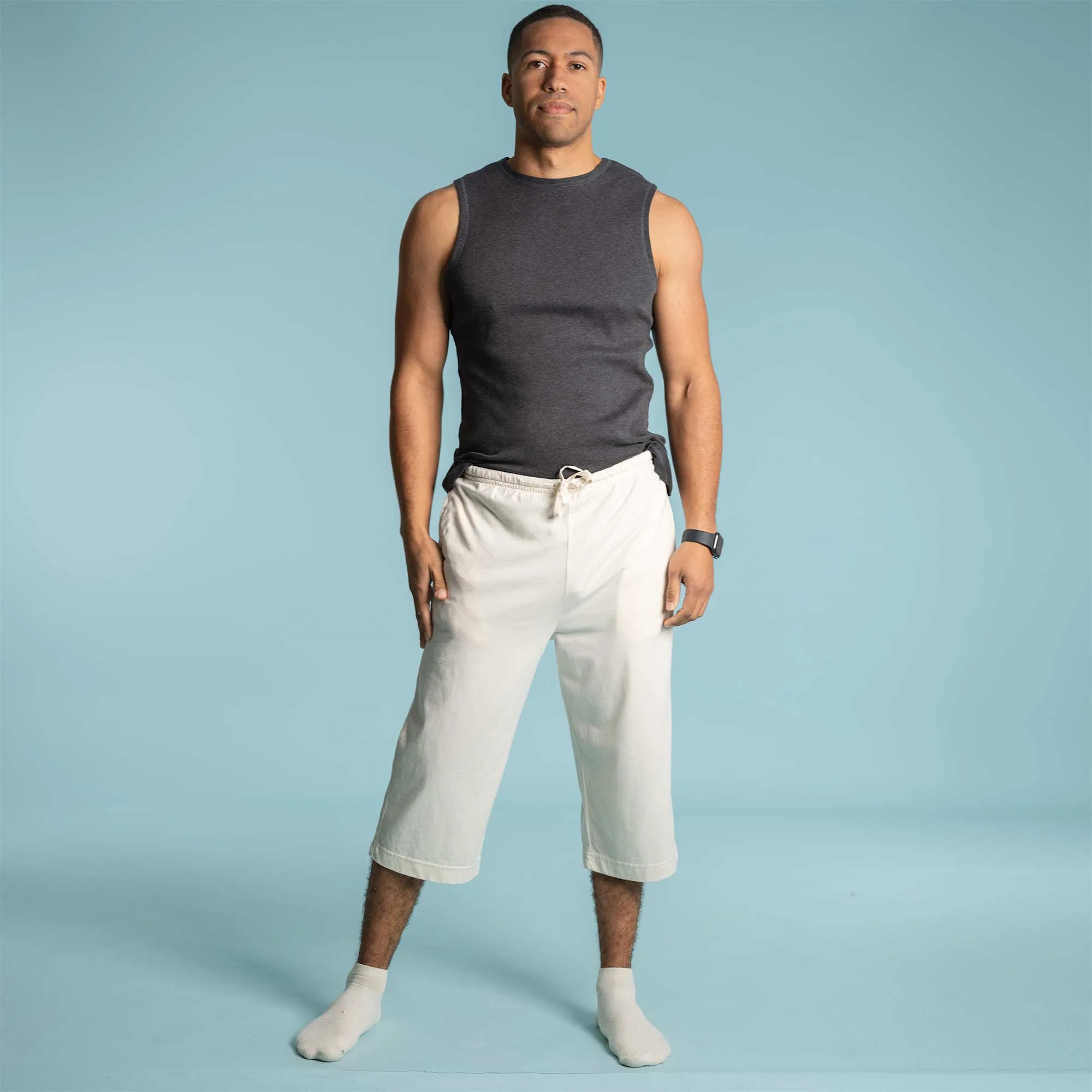 DREW Organic Cotton Long Shorts (Unisex) (Plastic-Free, Biodegradable)
