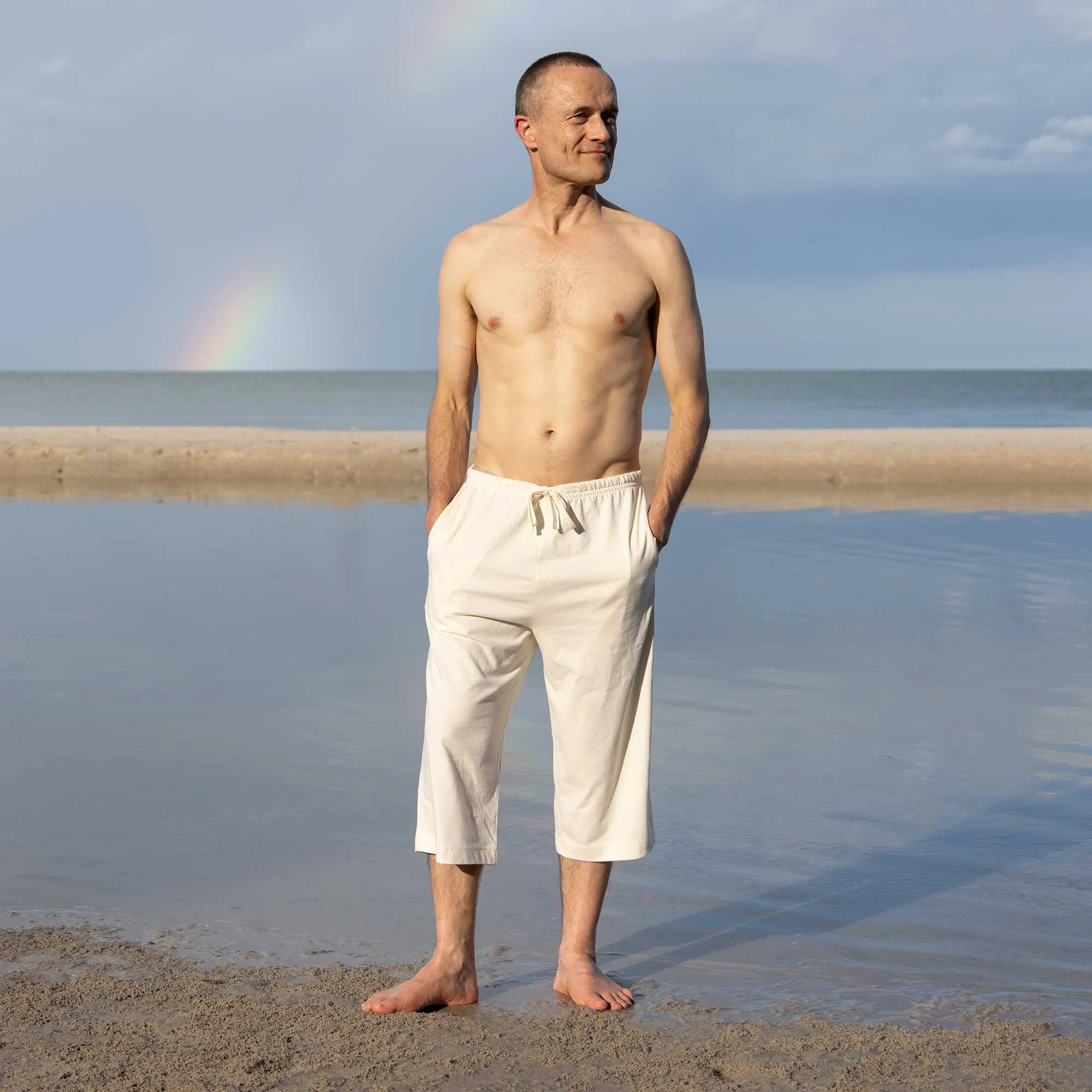 DREW Organic Cotton Long Shorts (Unisex) (Plastic-Free, Biodegradable)