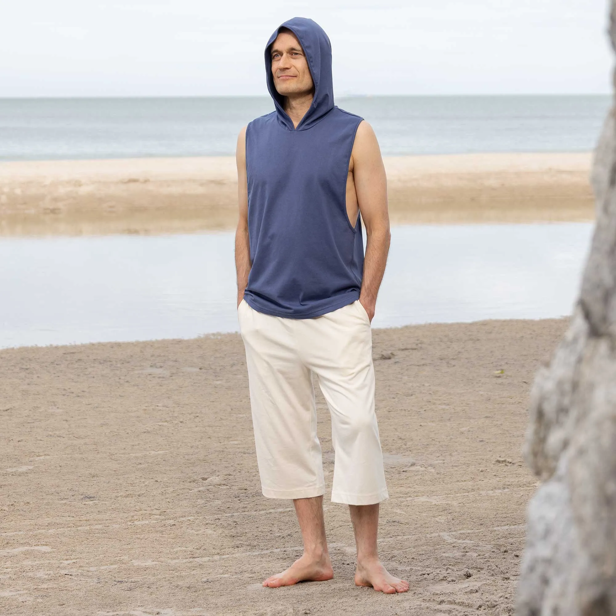 DREW Organic Cotton Long Shorts (Unisex) (Plastic-Free, Biodegradable)