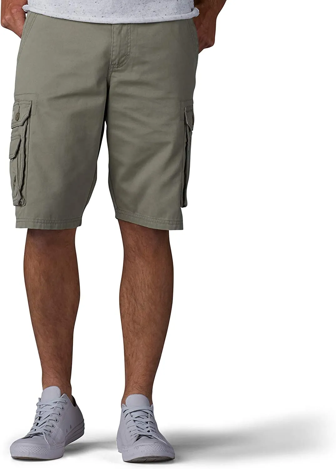 Durable Twill Belted Cargo Shorts