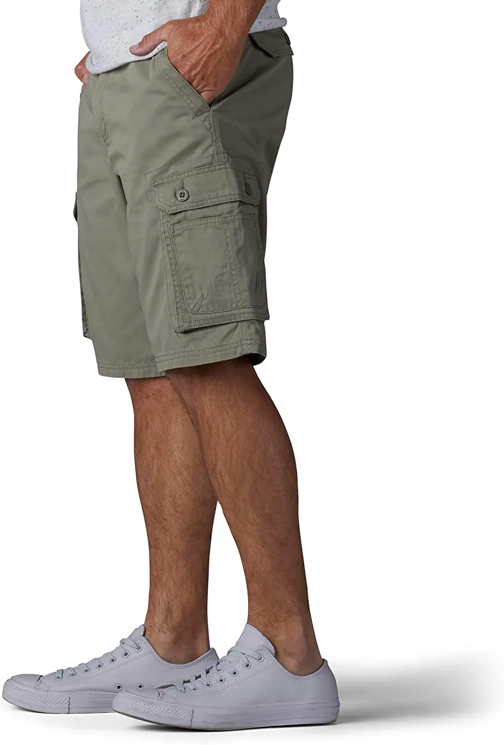 Durable Twill Belted Cargo Shorts