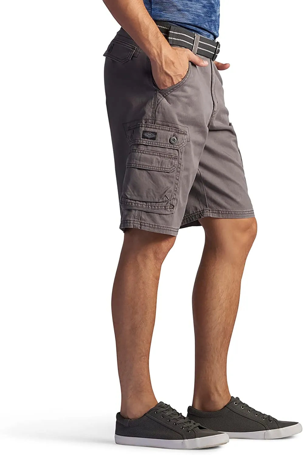 Durable Twill Belted Cargo Shorts