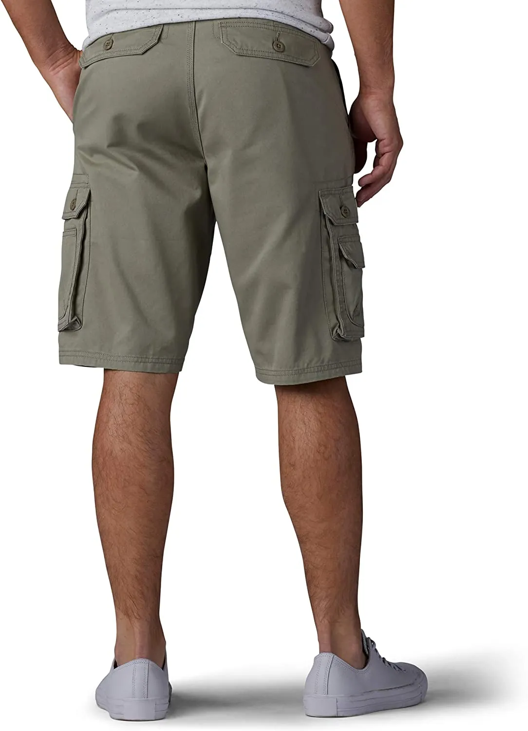 Durable Twill Belted Cargo Shorts