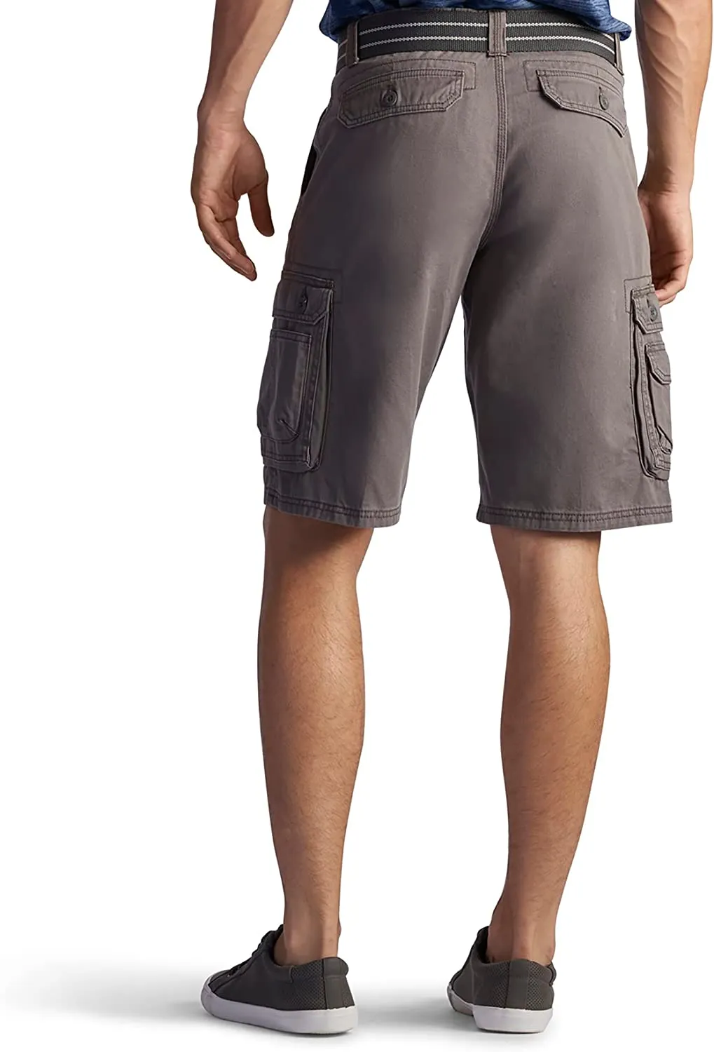 Durable Twill Belted Cargo Shorts
