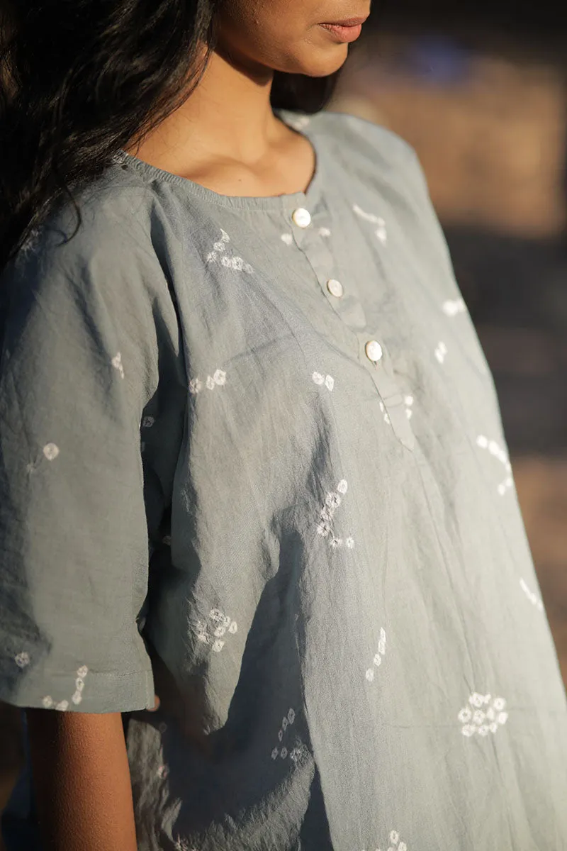 Earthy Elegance Bandhani Top – Handcrafted Tie-Dye Cotton