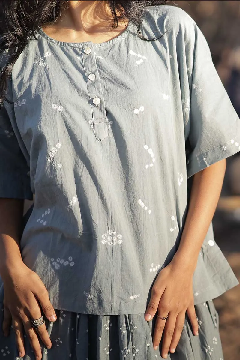 Earthy Elegance Bandhani Top – Handcrafted Tie-Dye Cotton