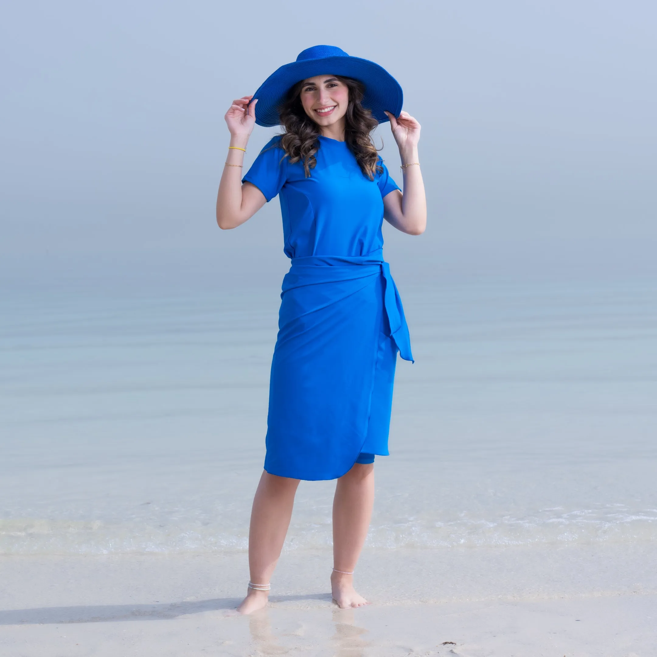 Electric Blue Wrap Swim Set