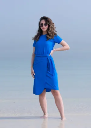 Electric Blue Wrap Swim Set