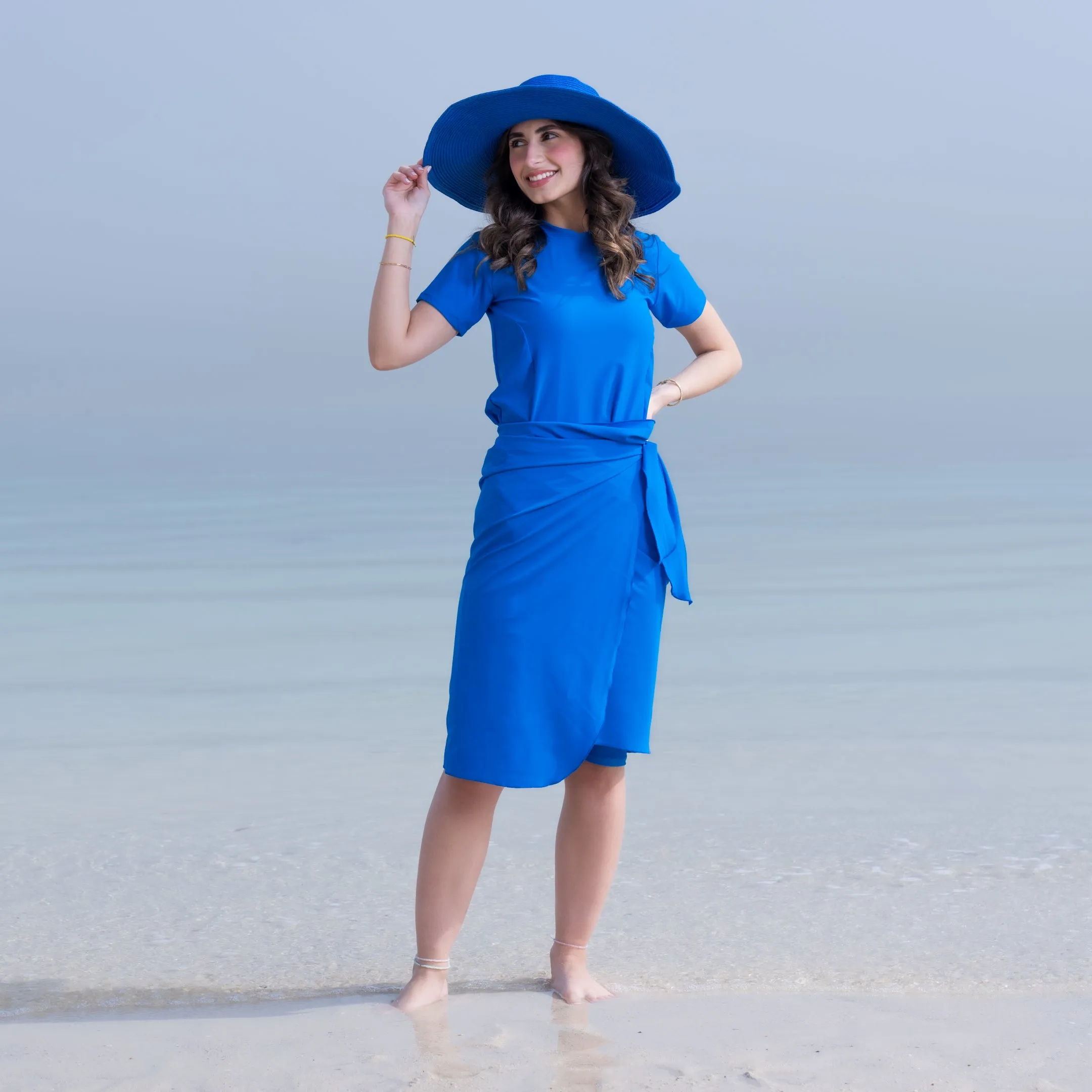 Electric Blue Wrap Swim Set