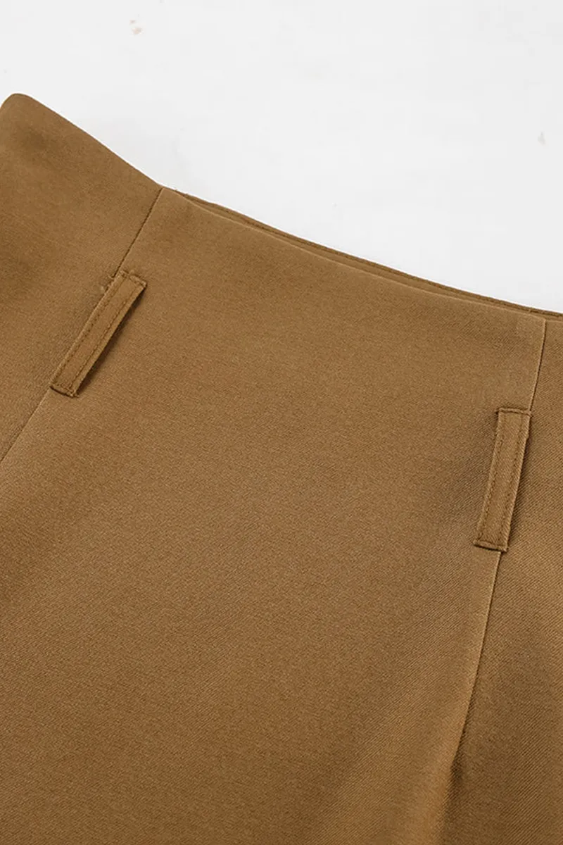 Elegant High-Waisted Mermaid Midi Skirt