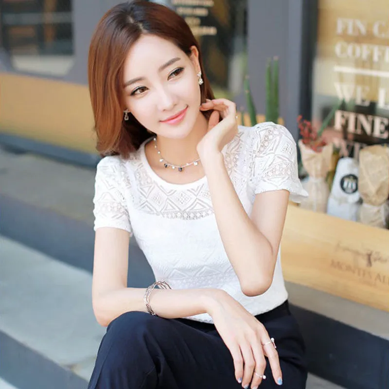 Femme Tops Chiffon Short Sleeve Shirt