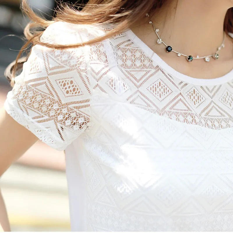 Femme Tops Chiffon Short Sleeve Shirt