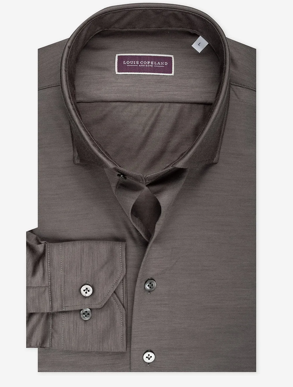 Fine Wool Shirt Brown