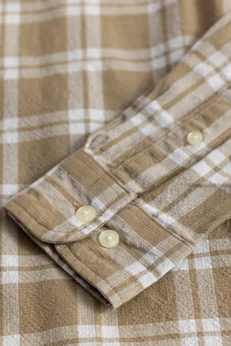 Freydis Light Brown Checks Shirts