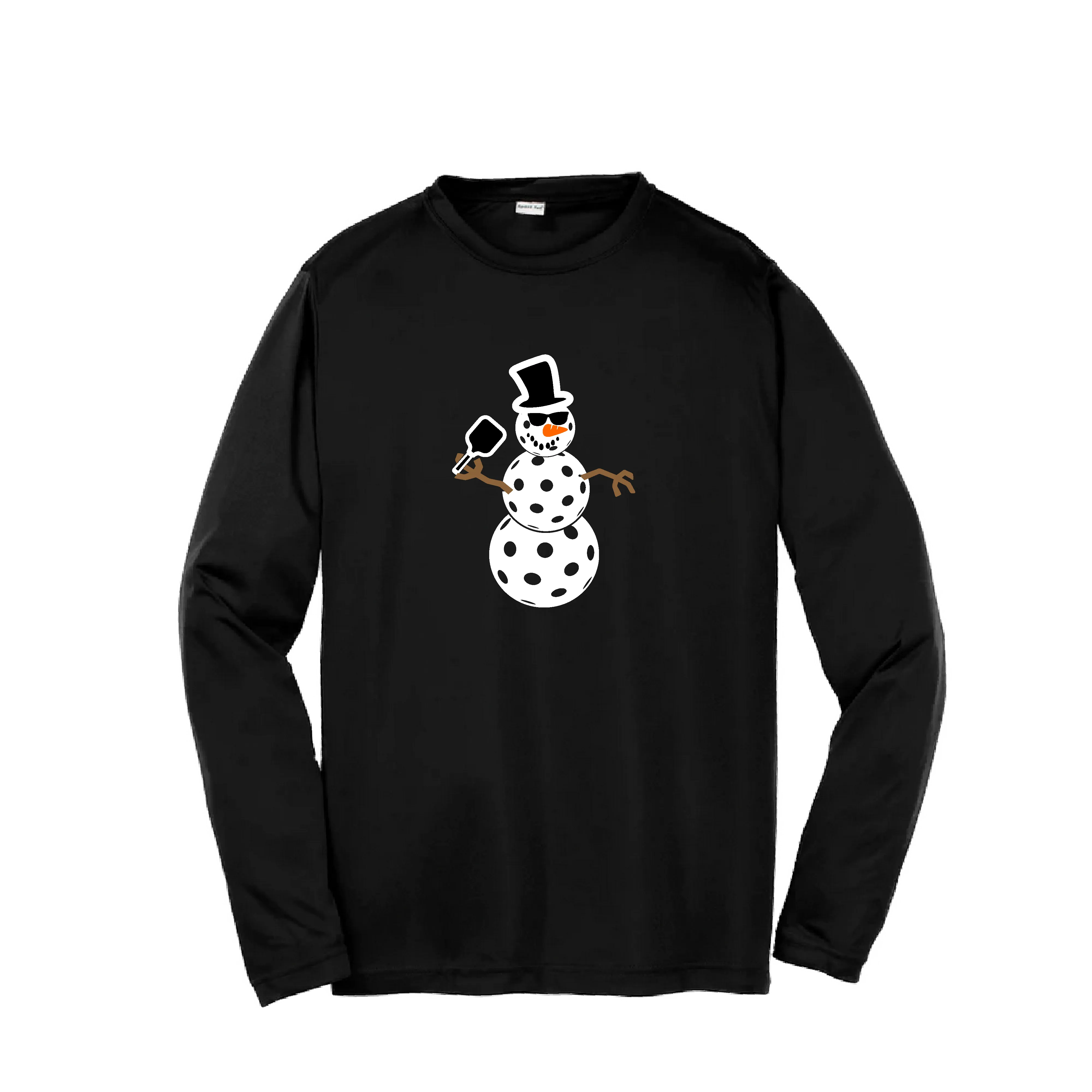 Frosty The Dinking Snowman | Youth Long Sleeve Pickleball Shirts | 100% Polyester