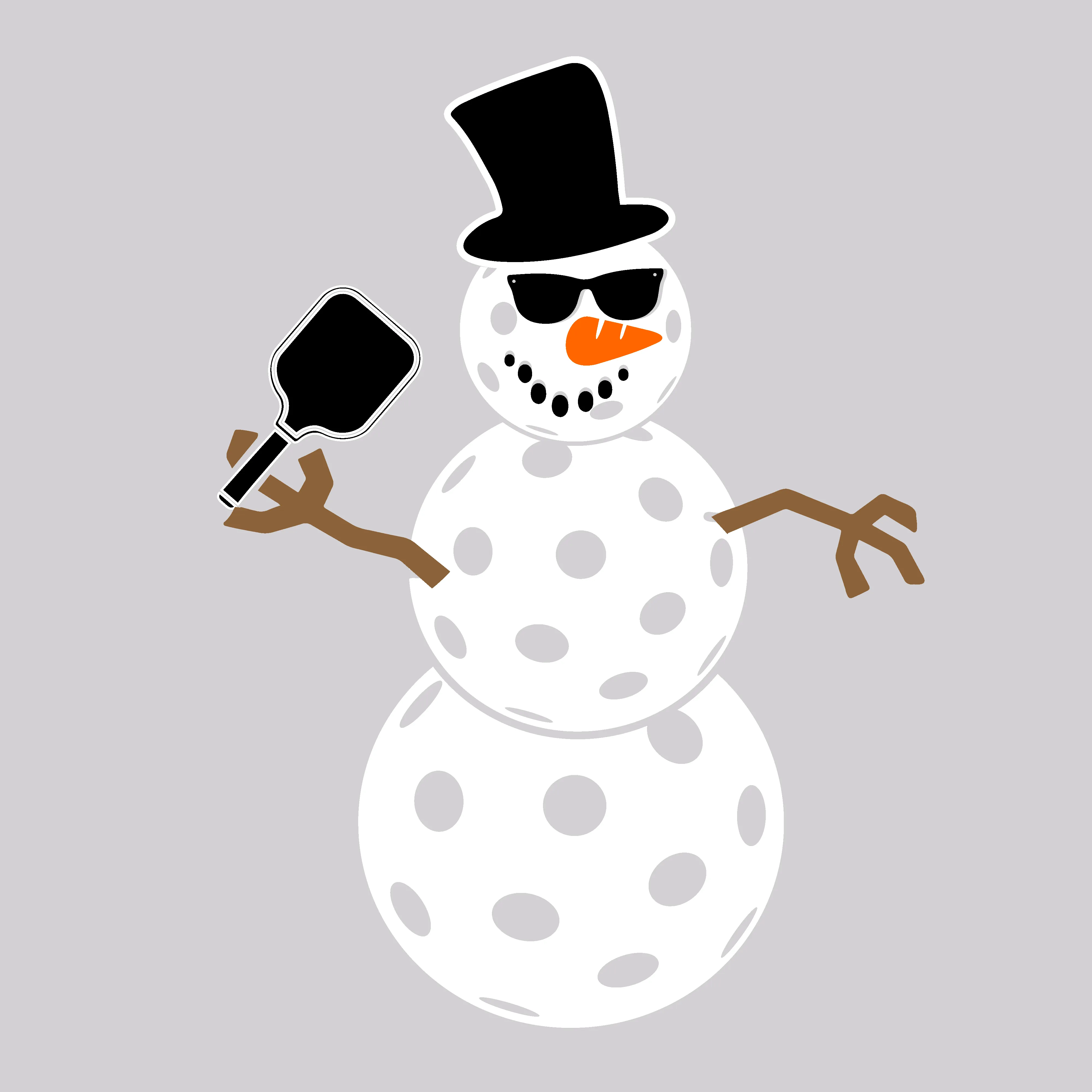 Frosty The Dinking Snowman | Youth Long Sleeve Pickleball Shirts | 100% Polyester