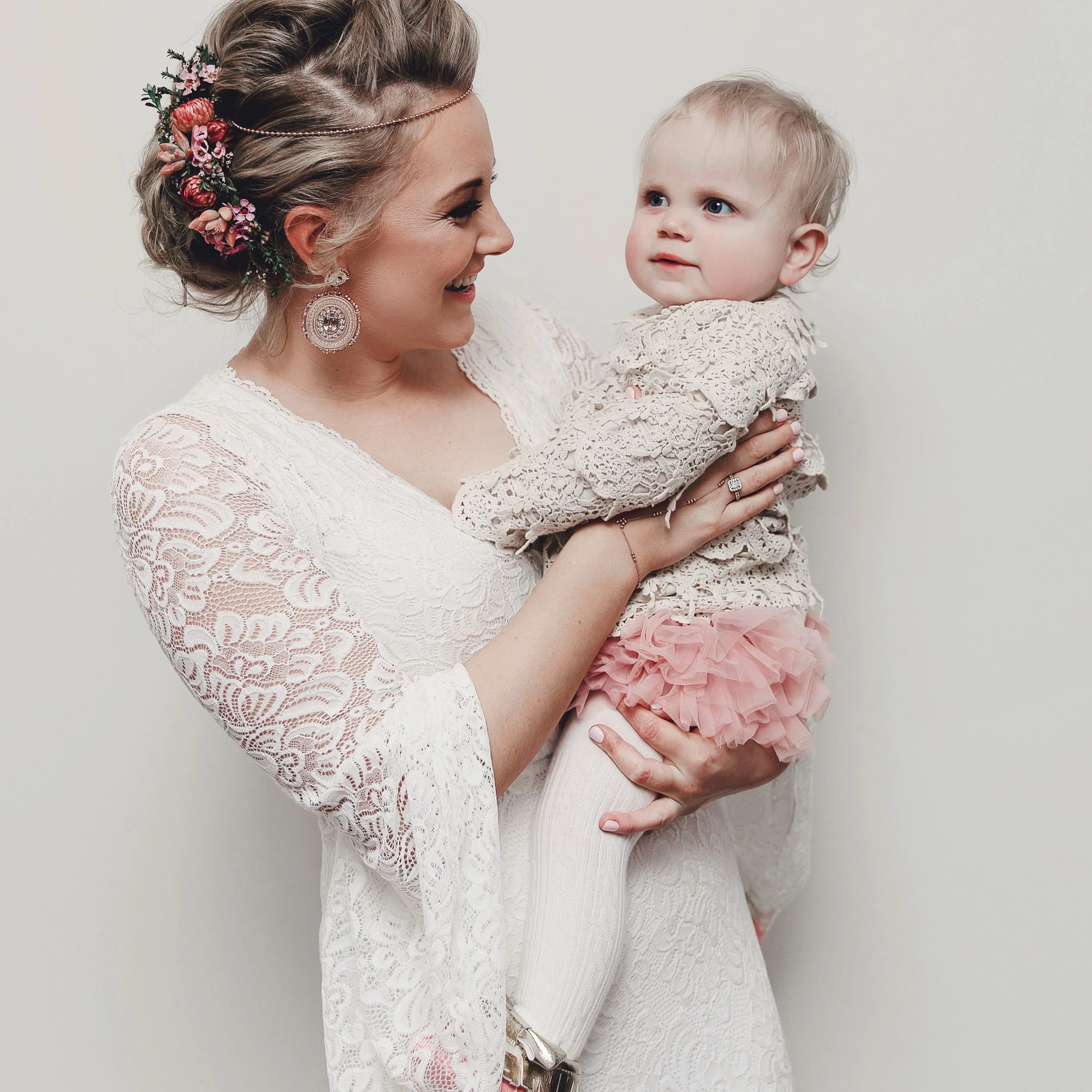 Full Lace Bell Sleeves Wedding Maxi Dress in Ivory 1167