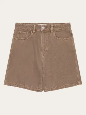 GALE straight mid-rise twill 5-pocket shorts - GOTS/Vegan - Tiramisu