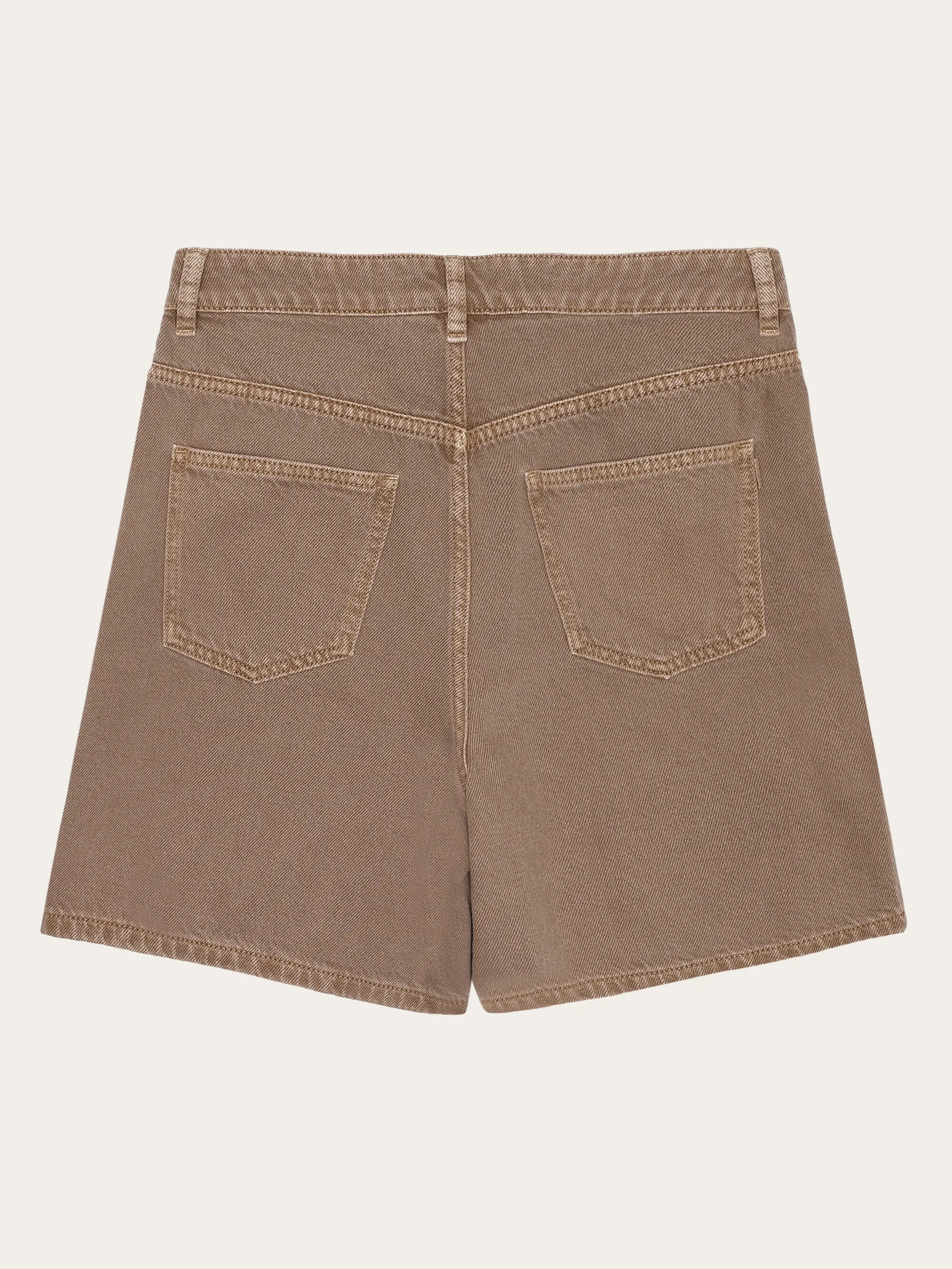 GALE straight mid-rise twill 5-pocket shorts - GOTS/Vegan - Tiramisu