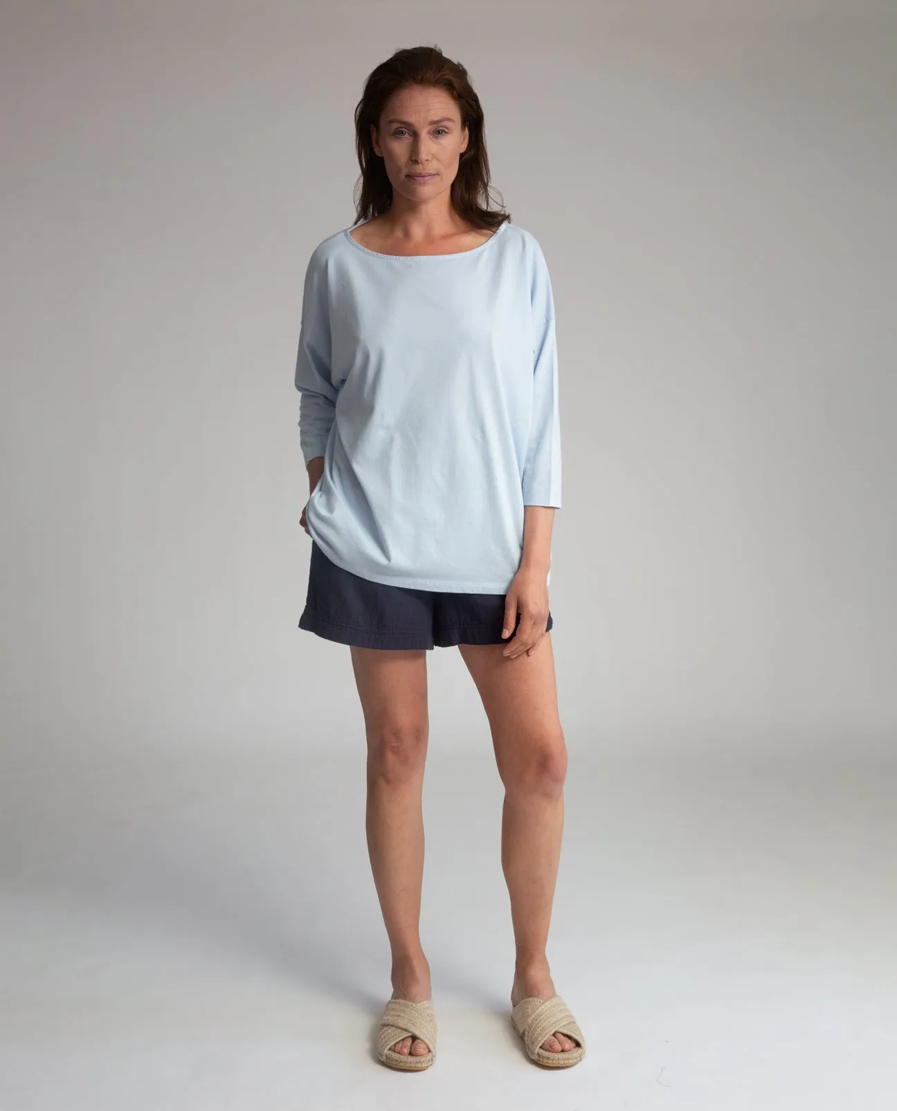 Gilma Organic Cotton Shorts In Navy